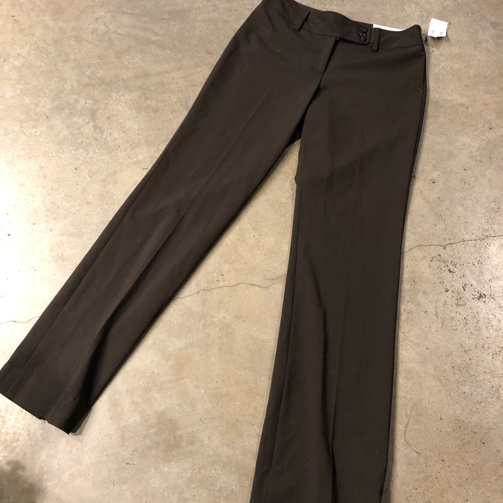 NWT Harolds Dress Pants Chocolate Brown Sz 2 #PE9